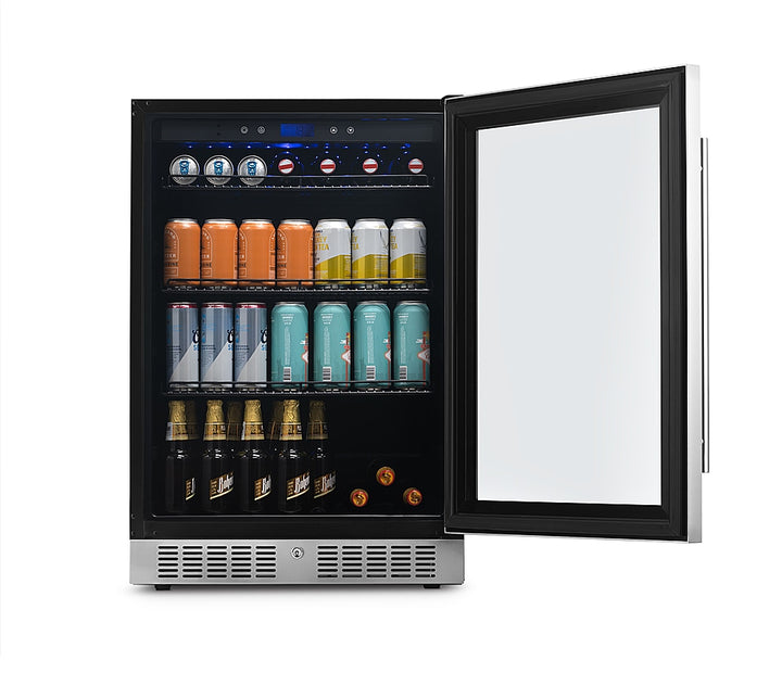 NewAir - 5.72 Cu. Ft. Built-in Mini Fridge with Color Changing LED Lights - Stainless steel_8