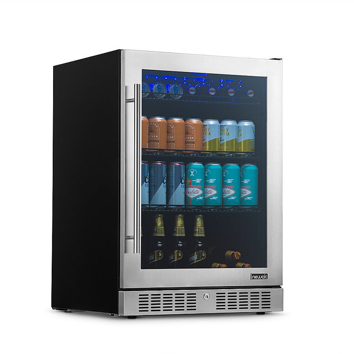 NewAir - 5.72 Cu. Ft. Built-in Mini Fridge with Color Changing LED Lights - Stainless steel_5