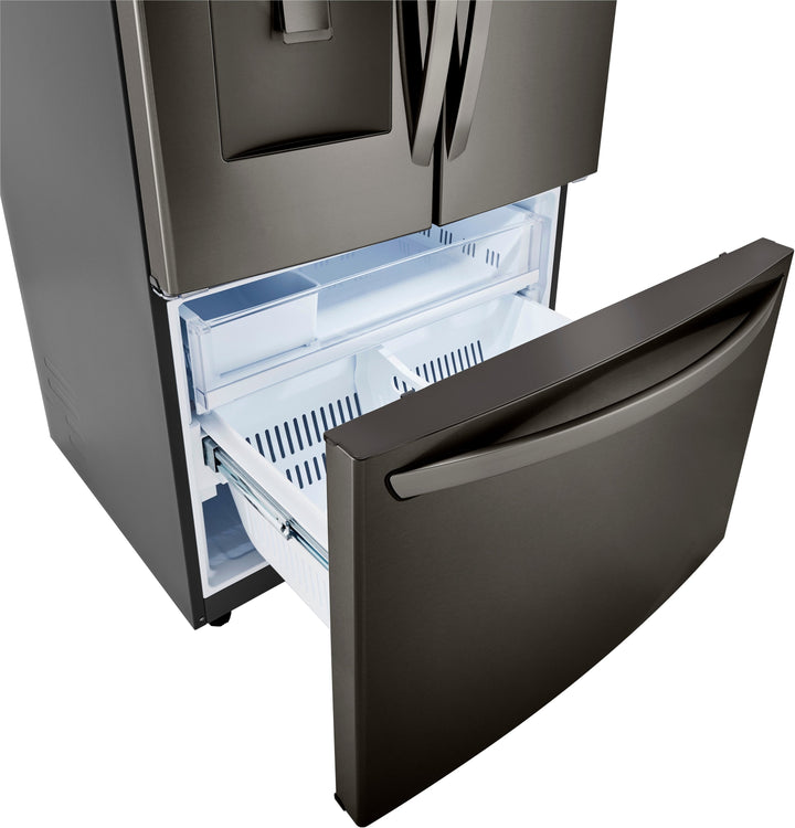 LG - 29 Cu. Ft. 3-Door French Door Smart Refrigerator with Ice Maker and External Water Dispenser - Black stainless steel_16