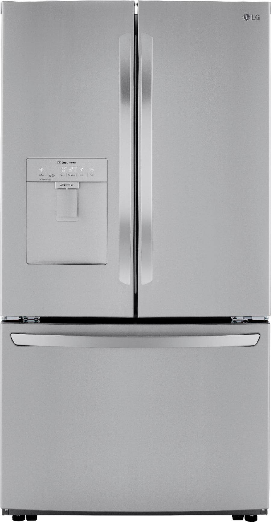 LG - 29 Cu. Ft. French Door Smart Refrigerator with Ice Maker and External Water Dispenser - Stainless steel_0