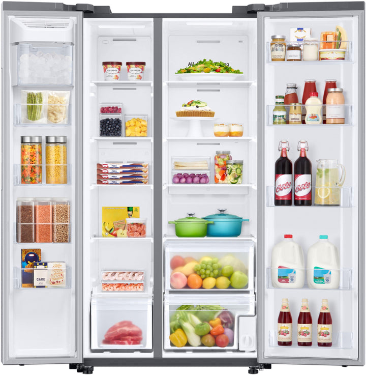 Samsung - 23 cu. ft. Counter Depth Side-by-Side Refrigerator with WiFi and All-Around Cooling - Stainless steel_3