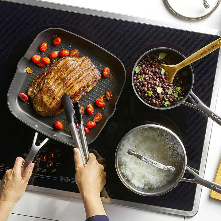 KitchenAid Hard-Anodized Induction Nonstick Cookware Set, 10-Piece, Matte Black - Matte Black_7