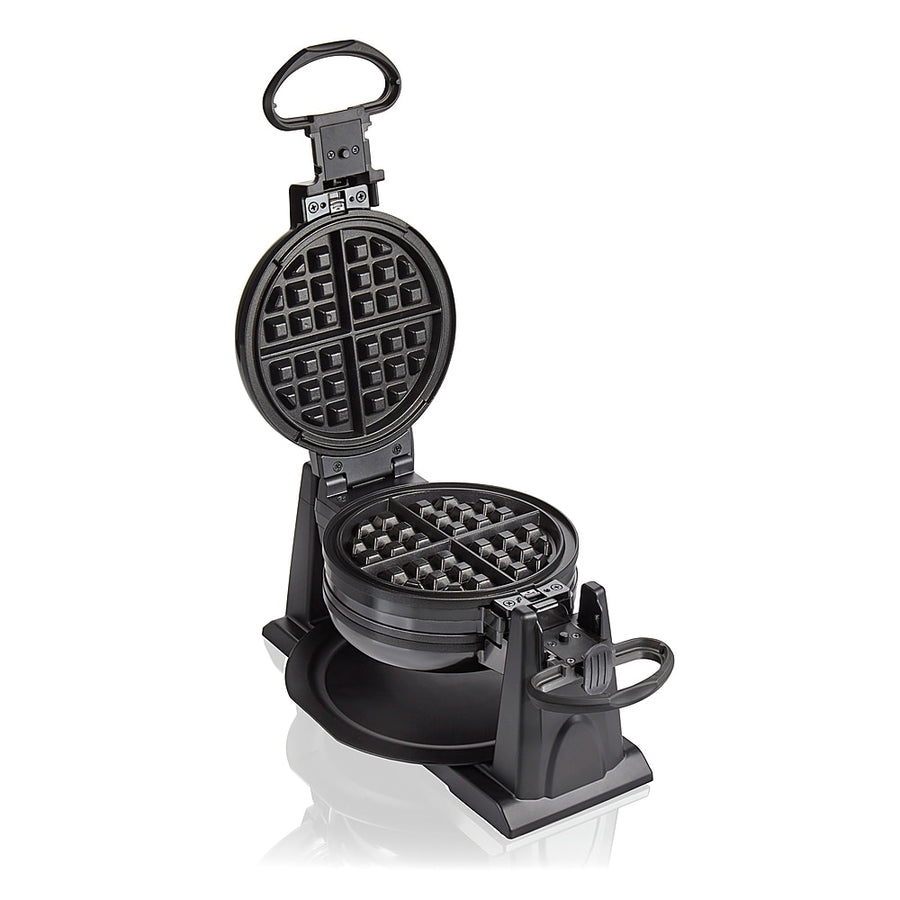 Hamilton Beach - Double Belgian Waffle Maker with Removable Nonstick Plates - BLACK_0
