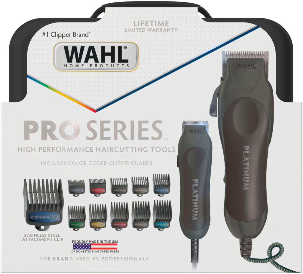 Wahl - Pro Series High Performance Ultra Power Heavy Duty Corded Haircutting Combo Kit w/ Color Coded Guards – 79804-100 - Black_1