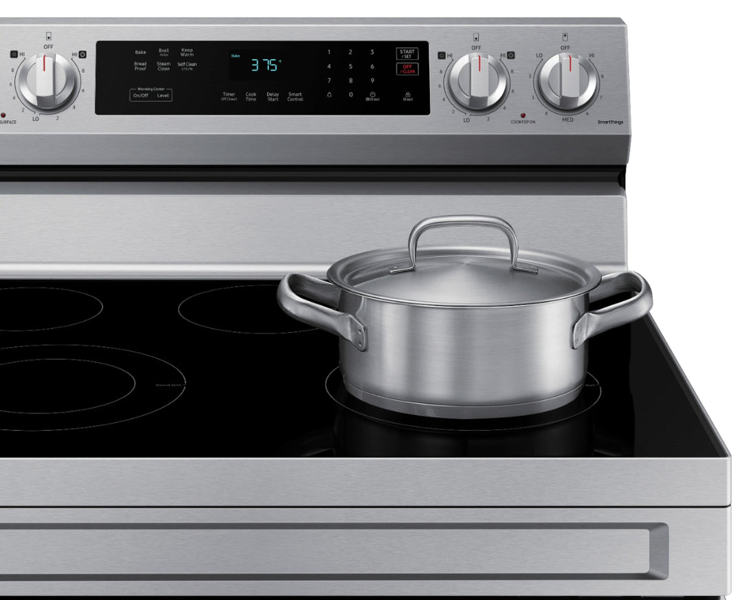 Samsung - 6.3 cu. ft. Freestanding Electric Range with Rapid Boil™, WiFi & Self Clean - Stainless steel_9