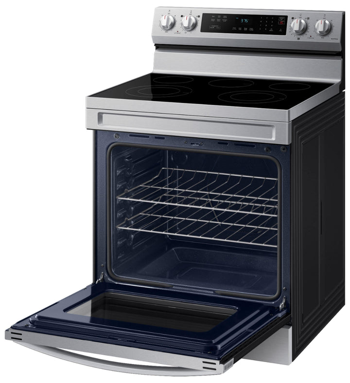 Samsung - 6.3 cu. ft. Freestanding Electric Range with Rapid Boil™, WiFi & Self Clean - Stainless steel_3