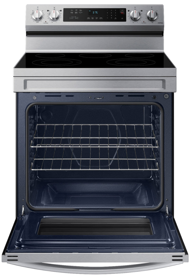 Samsung - 6.3 cu. ft. Freestanding Electric Range with Rapid Boil™, WiFi & Self Clean - Stainless steel_2