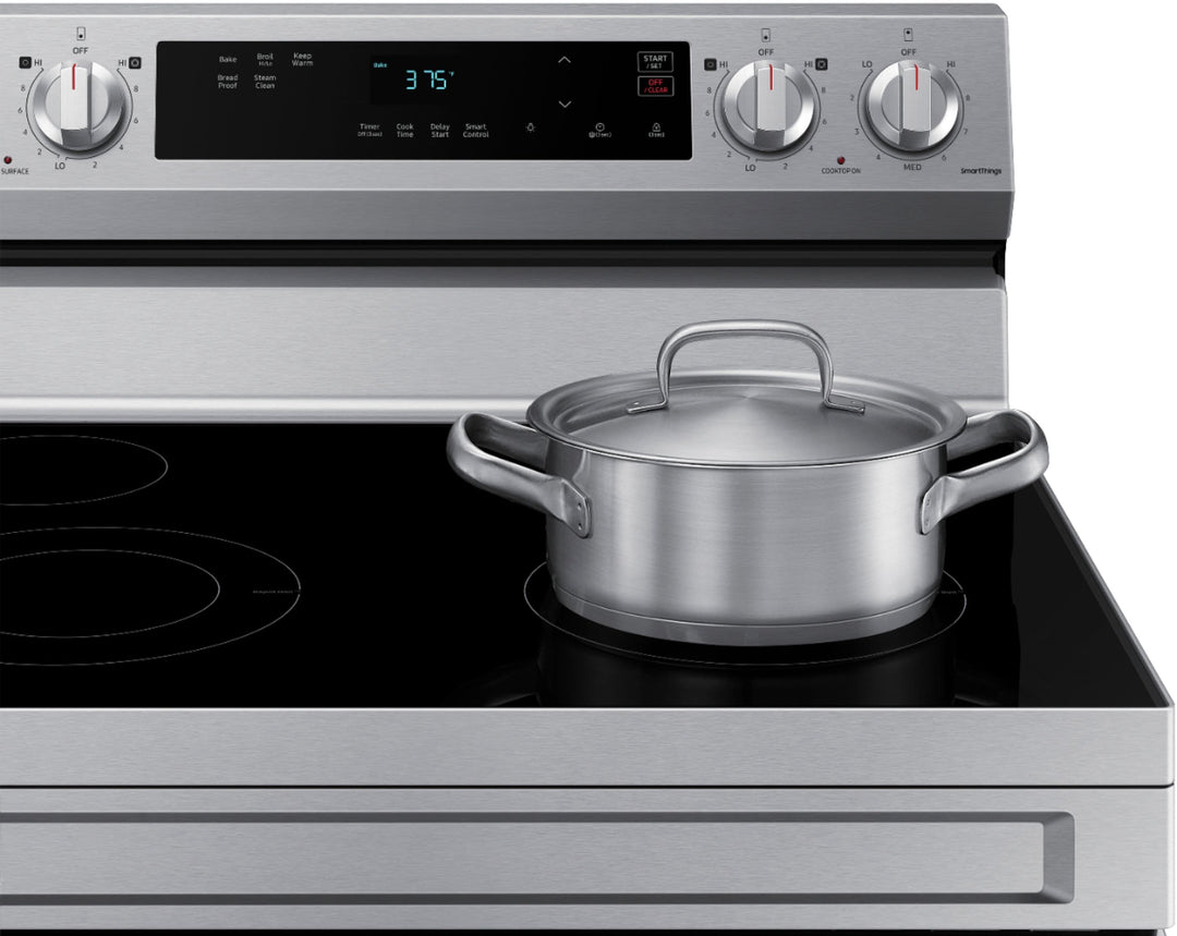Samsung - 6.3 cu. ft. Freestanding Electric Range with WiFi and Steam Clean - Stainless steel_8