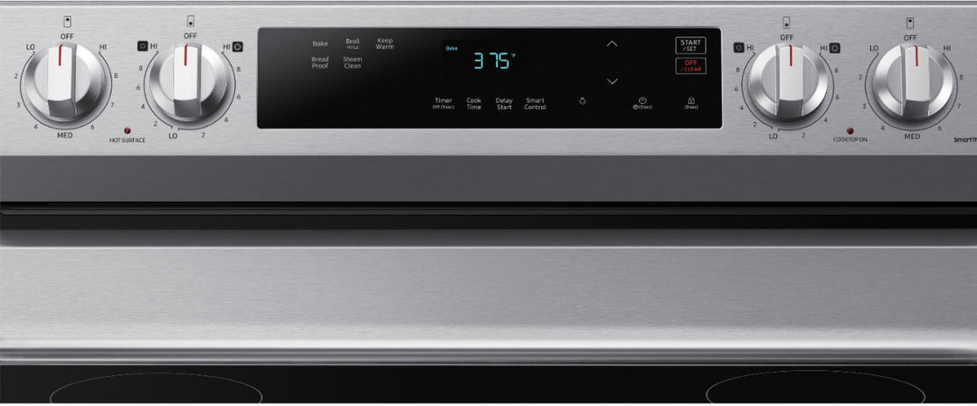 Samsung - 6.3 cu. ft. Freestanding Electric Range with WiFi and Steam Clean - Stainless steel_6
