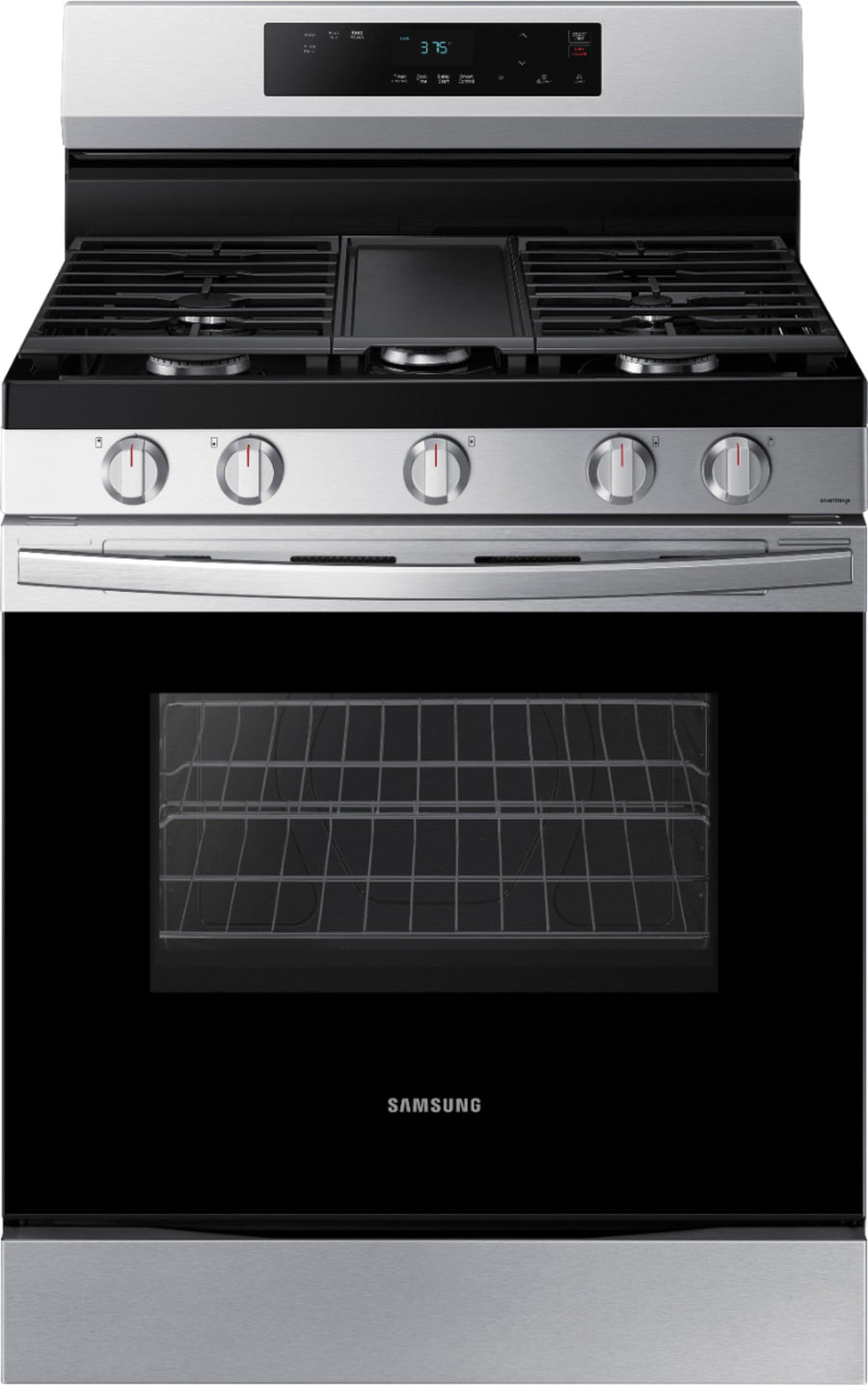 Samsung - 6.0 cu. ft. Freestanding Gas Range with WiFi and Integrated Griddle - Stainless steel_0