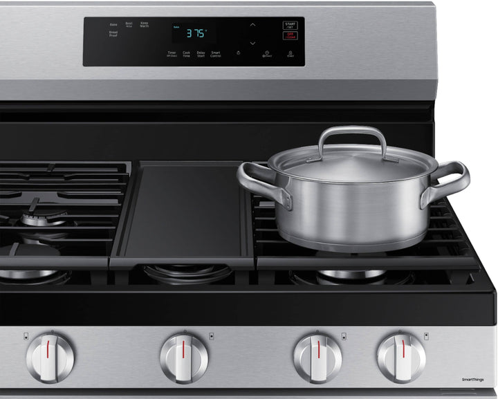 Samsung - 6.0 cu. ft. Freestanding Gas Range with WiFi and Integrated Griddle - Stainless steel_8