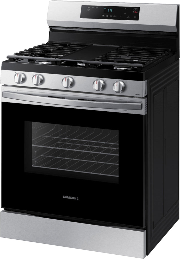 Samsung - 6.0 cu. ft. Freestanding Gas Range with WiFi and Integrated Griddle - Stainless steel_3