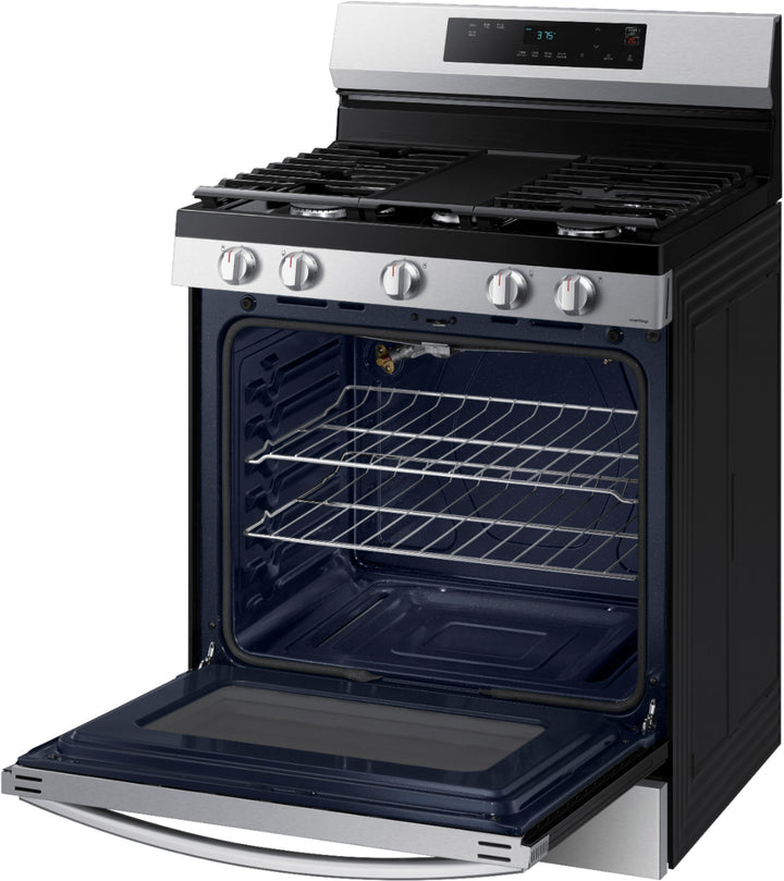 Samsung - 6.0 cu. ft. Freestanding Gas Range with WiFi and Integrated Griddle - Stainless steel_2