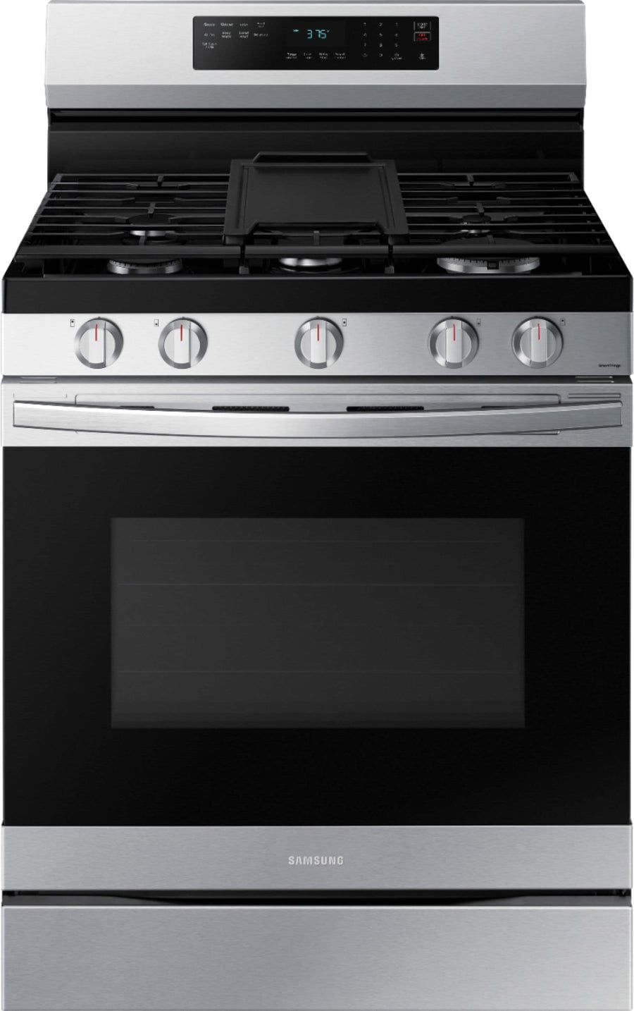 Samsung - 6.0 cu. ft. Freestanding Gas Range with WiFi, No-Preheat Air Fry & Convection - Stainless steel_0