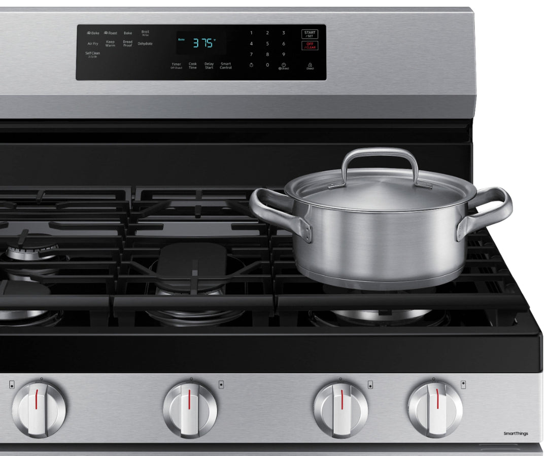 Samsung - 6.0 cu. ft. Freestanding Gas Range with WiFi, No-Preheat Air Fry & Convection - Stainless steel_9