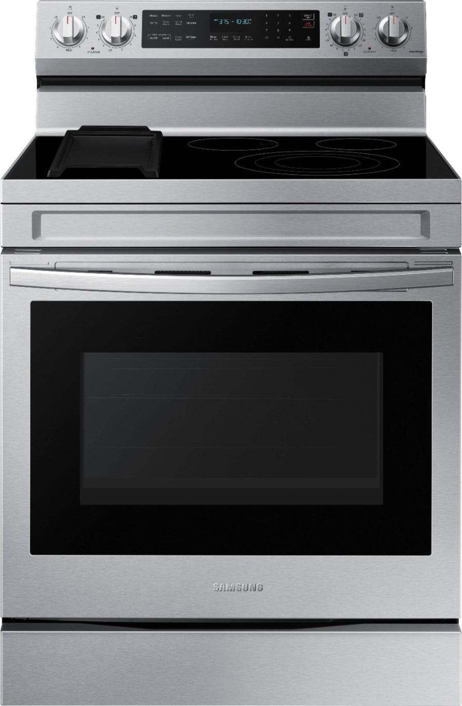 Samsung - 6.3 cu. ft. Freestanding Electric Convection+ Range with WiFi, No-Preheat Air Fry and Griddle - Stainless steel_0