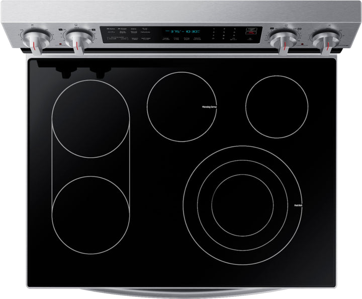 Samsung - 6.3 cu. ft. Freestanding Electric Convection+ Range with WiFi, No-Preheat Air Fry and Griddle - Stainless steel_8