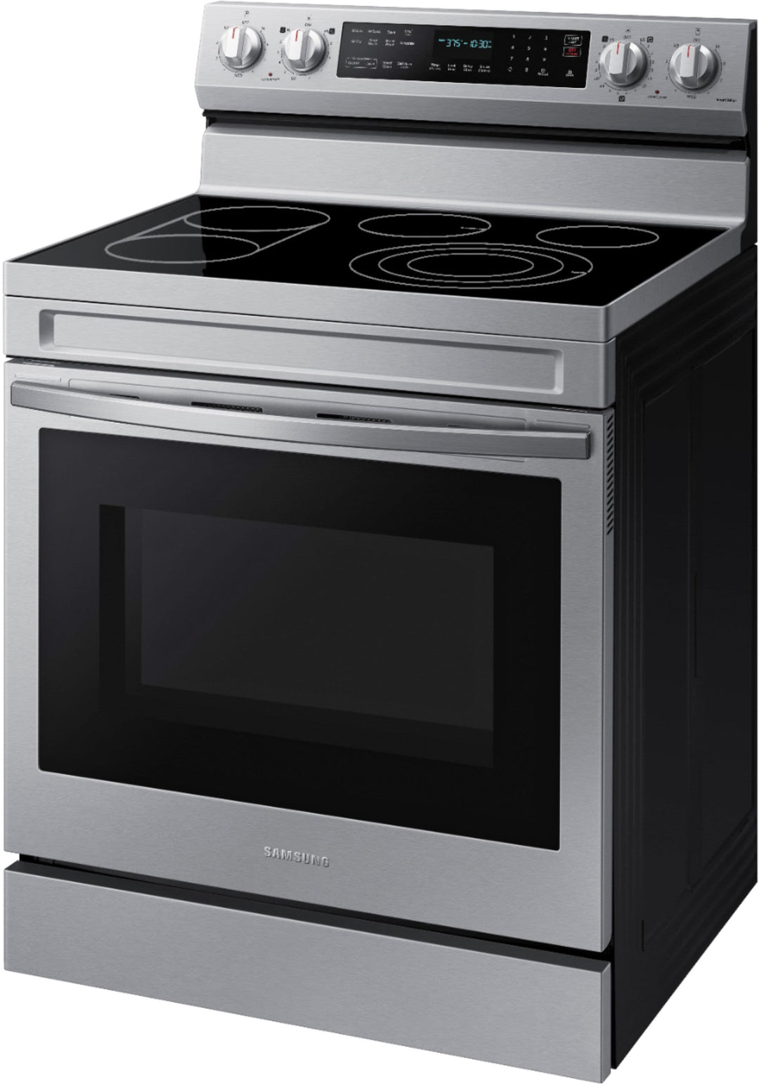 Samsung - 6.3 cu. ft. Freestanding Electric Convection+ Range with WiFi, No-Preheat Air Fry and Griddle - Stainless steel_4
