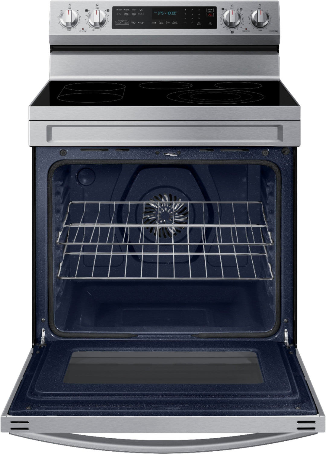 Samsung - 6.3 cu. ft. Freestanding Electric Convection+ Range with WiFi, No-Preheat Air Fry and Griddle - Stainless steel_2