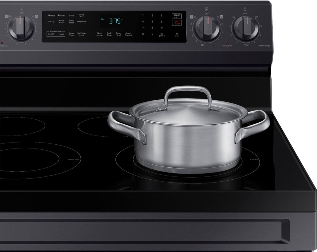 Samsung - 6.3 cu. ft. Freestanding Electric Range with WiFi, No-Preheat Air Fry & Convection - Black stainless steel_9