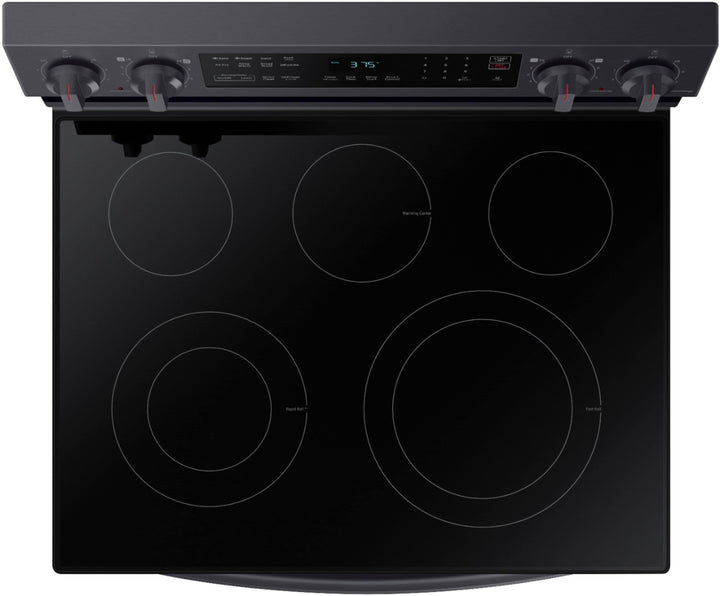 Samsung - 6.3 cu. ft. Freestanding Electric Range with WiFi, No-Preheat Air Fry & Convection - Black stainless steel_6