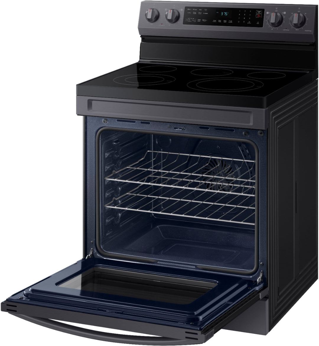 Samsung - 6.3 cu. ft. Freestanding Electric Range with WiFi, No-Preheat Air Fry & Convection - Black stainless steel_3