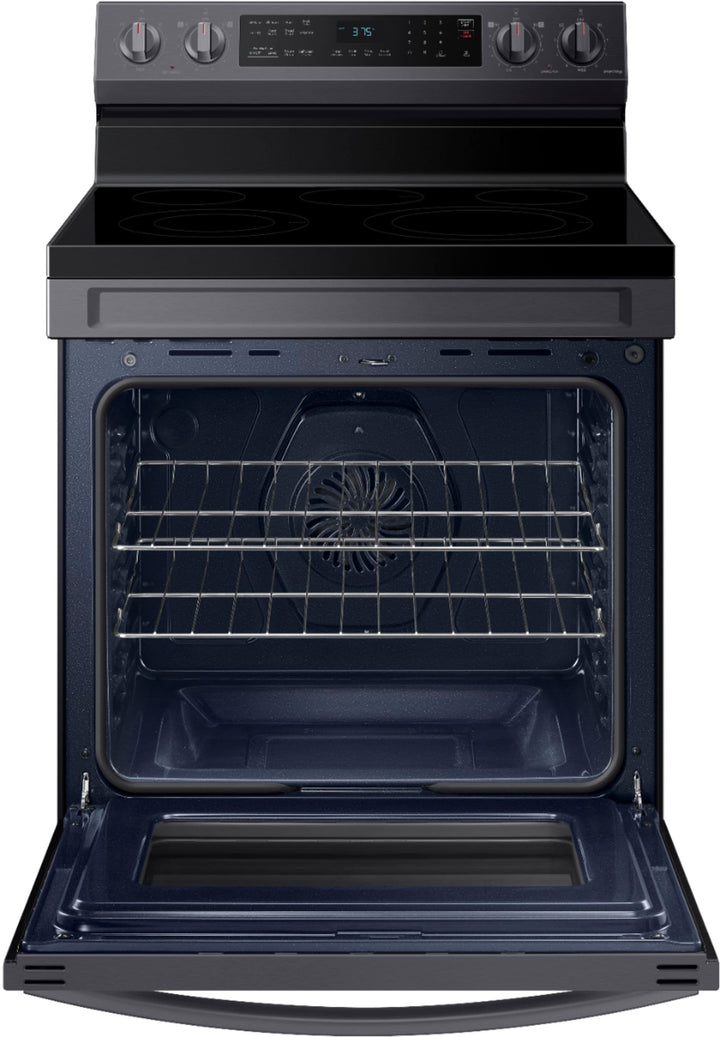 Samsung - 6.3 cu. ft. Freestanding Electric Range with WiFi, No-Preheat Air Fry & Convection - Black stainless steel_2