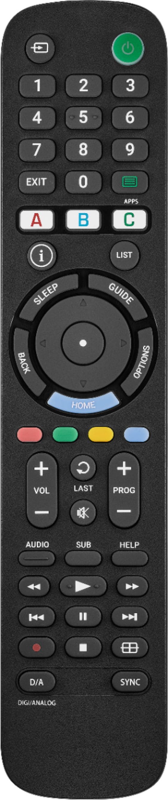 Insignia™ - Replacement Remote for Sony TVs - Black_0