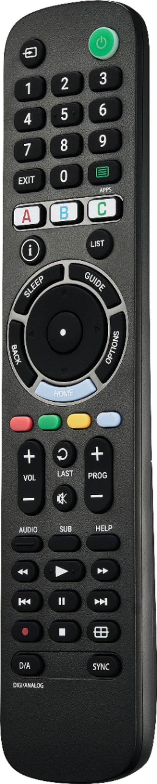 Insignia™ - Replacement Remote for Sony TVs - Black_4