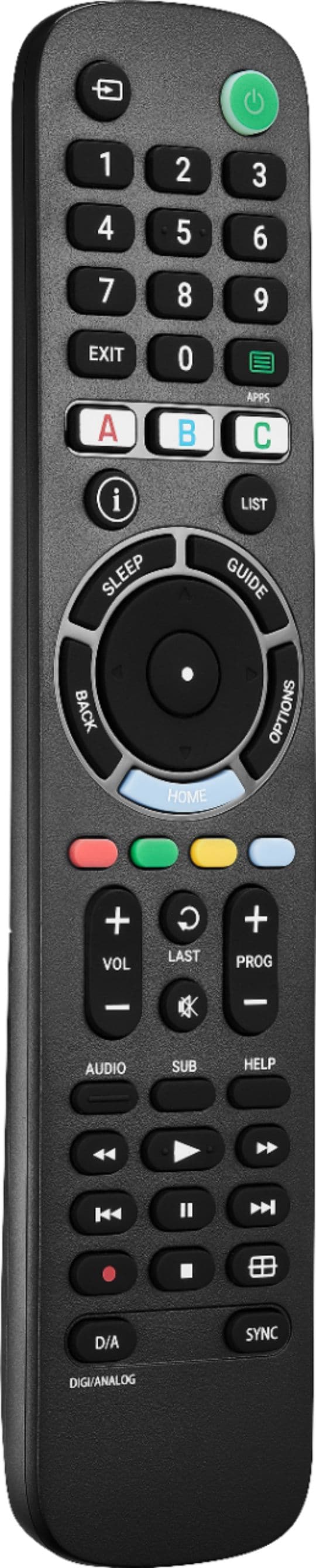 Insignia™ - Replacement Remote for Sony TVs - Black_2