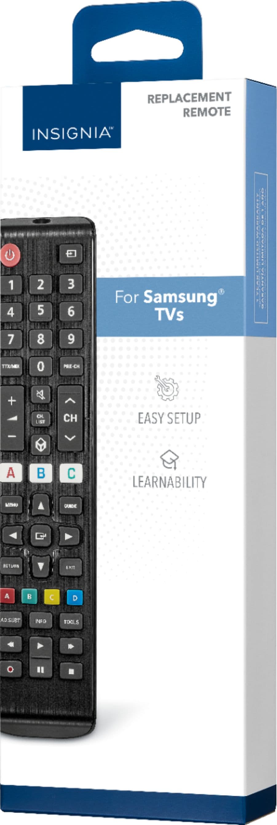 Insignia™ - Replacement Remote for Samsung TVs - Black_1
