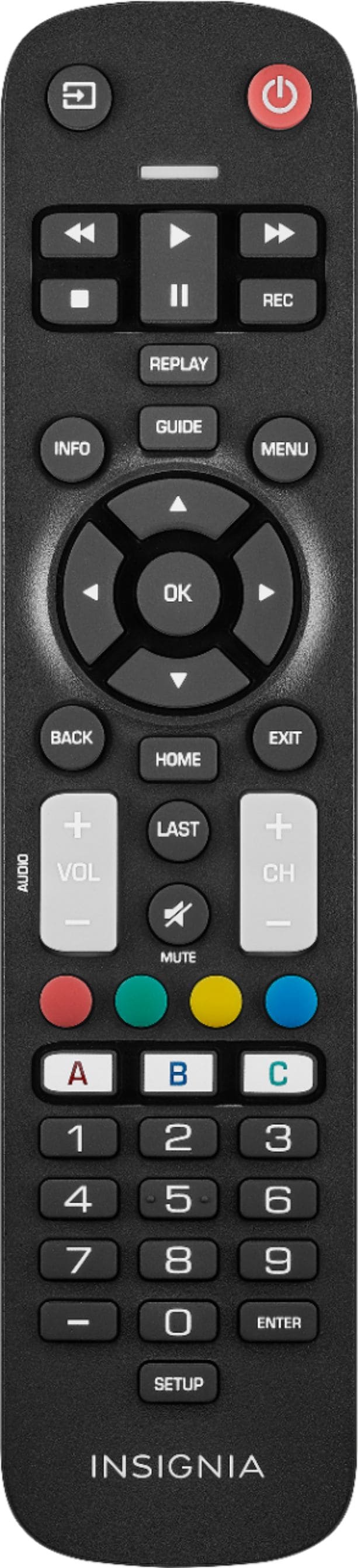 Insignia™ - Replacement Remote for Insignia and Dynex TVs - Black_0