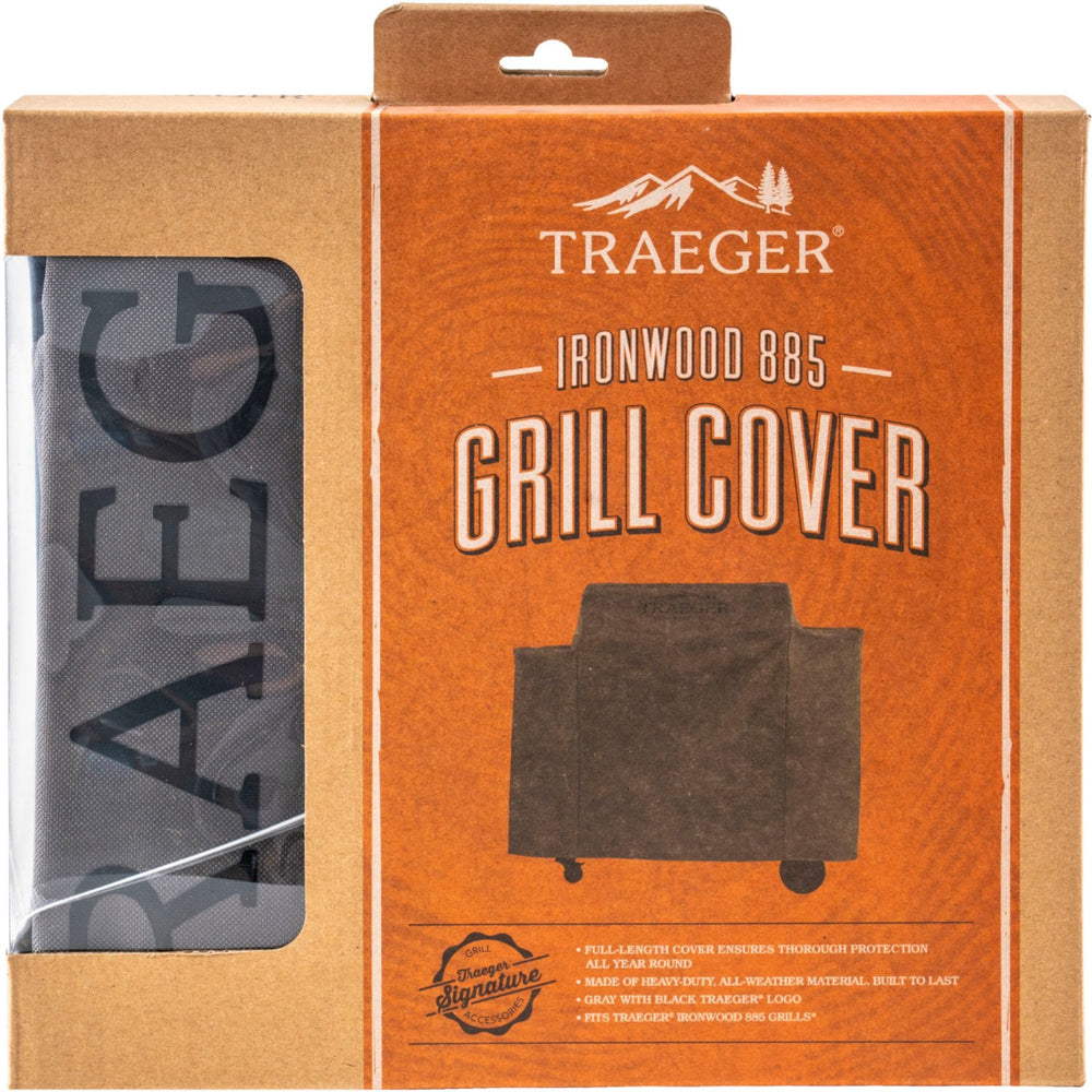 Traeger Grills - Full-Length Grill Cover for Ironwood 885 - Black_1