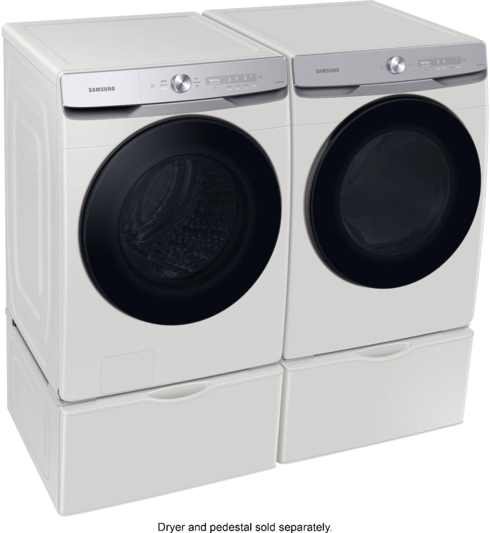 Samsung - 5.0 Cu. Ft. High Efficiency Stackable Smart Front Load Washer Steam and CleanGuard - Ivory_1