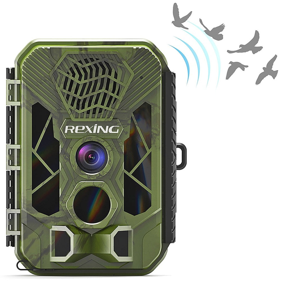 Rexing - Woodlens H3 Trail Camera with Electronic Animal Caller and Night Vision Recording - Green_0