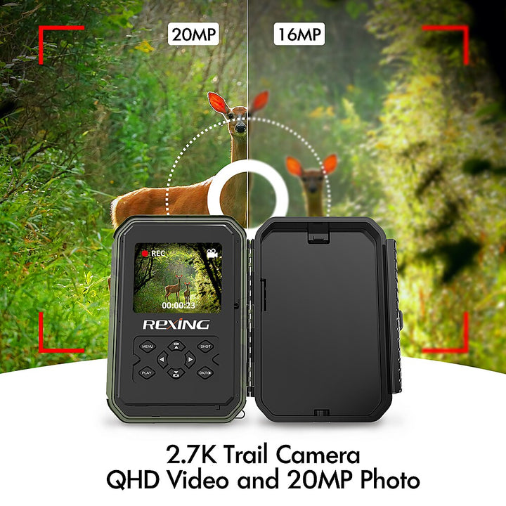 Rexing - Woodlens H3 Trail Camera with Electronic Animal Caller and Night Vision Recording - Green_3