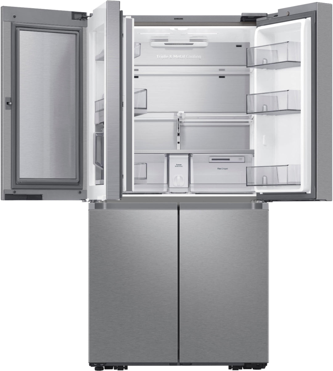 Samsung - 23 cu. ft. 4-Door Flex French Door Counter Depth Refrigerator with WiFi, Beverage Center and Dual Ice Maker - Stainless steel_10
