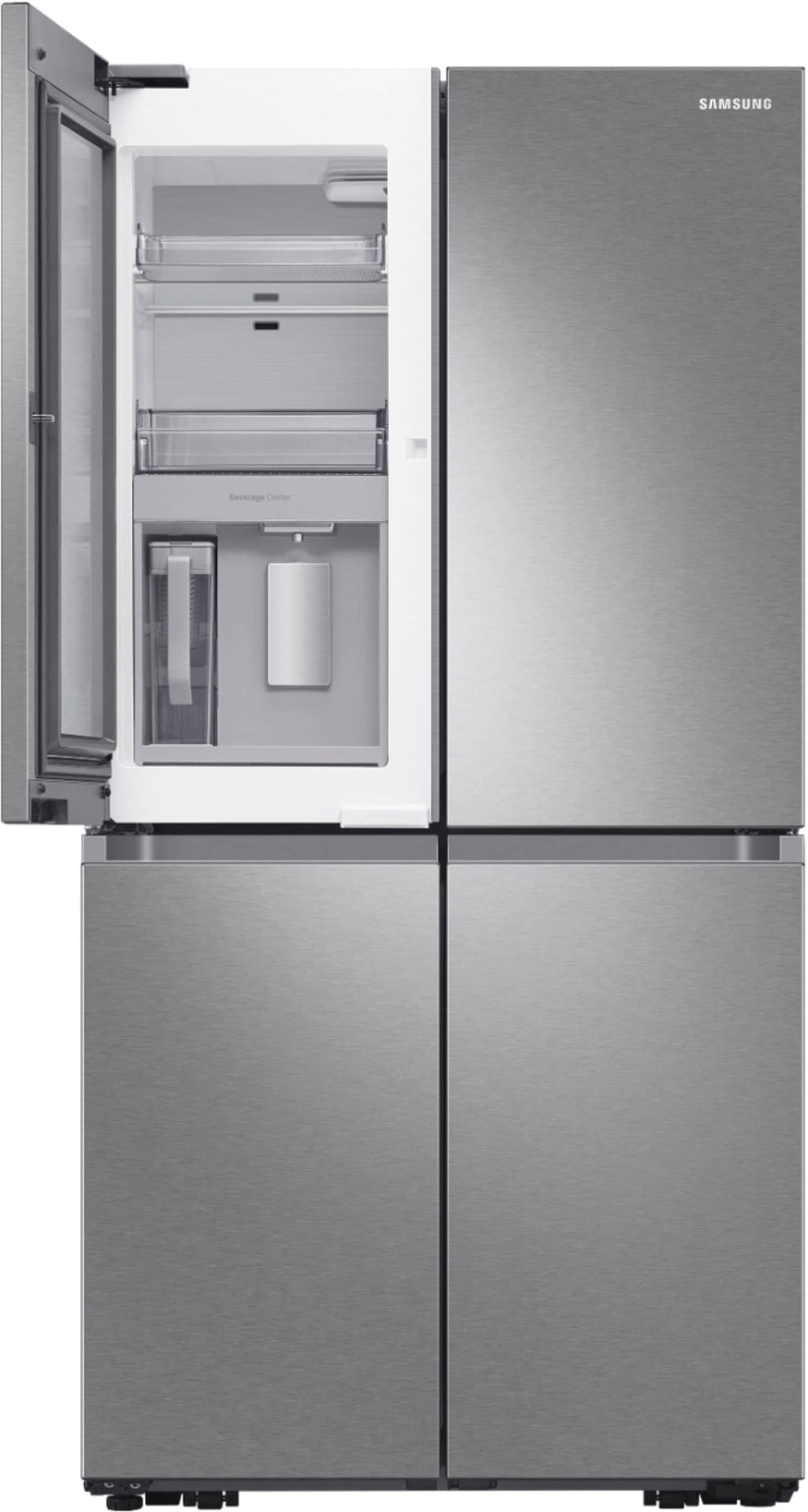 Samsung - 23 cu. ft. 4-Door Flex French Door Counter Depth Refrigerator with WiFi, Beverage Center and Dual Ice Maker - Stainless steel_4