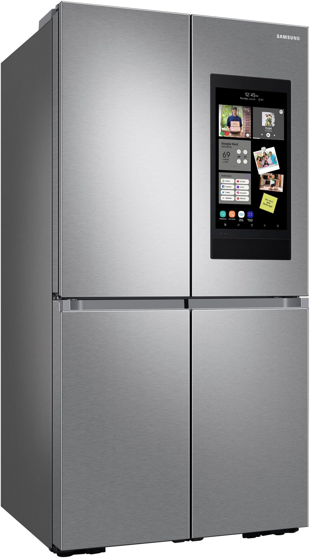 Samsung - 29 cu. ft. Smart 4-Door Flex™ refrigerator with Family Hub™ and Beverage Center - Stainless steel_2