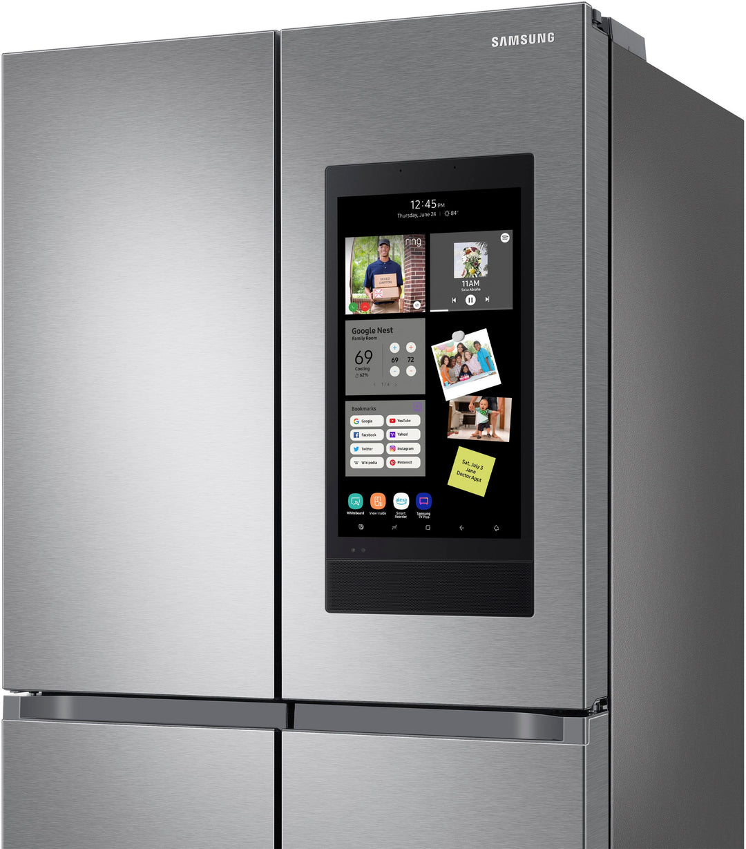 Samsung - 29 cu. ft. Smart 4-Door Flex™ refrigerator with Family Hub™ and Beverage Center - Stainless steel_10