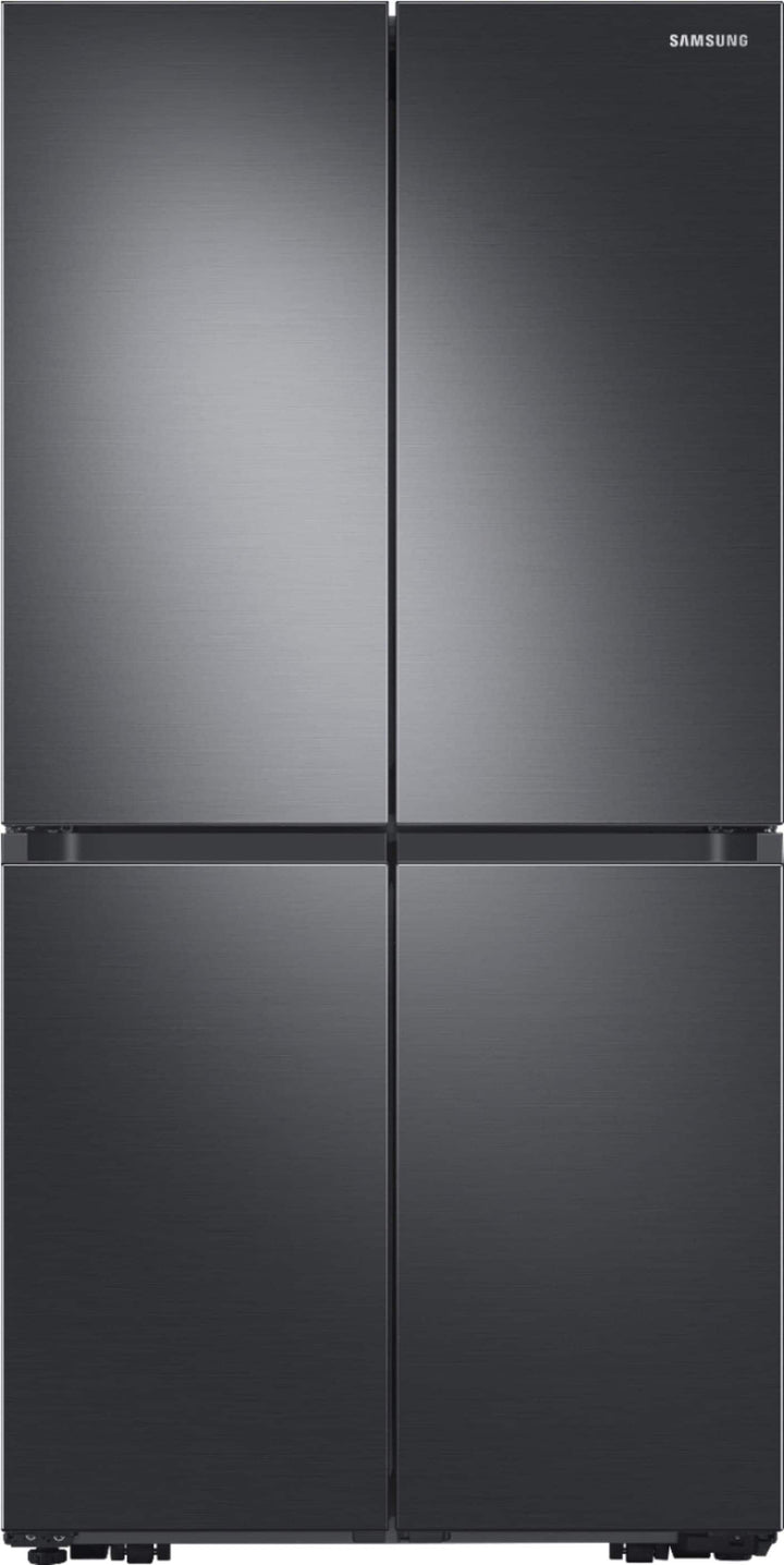 Samsung - 23 cu. ft. 4-Door Flex French Door Counter-Depth Refrigerator with WiFi, AutoFill Water Pitcher & Dual Ice Maker - Black stainless steel_0