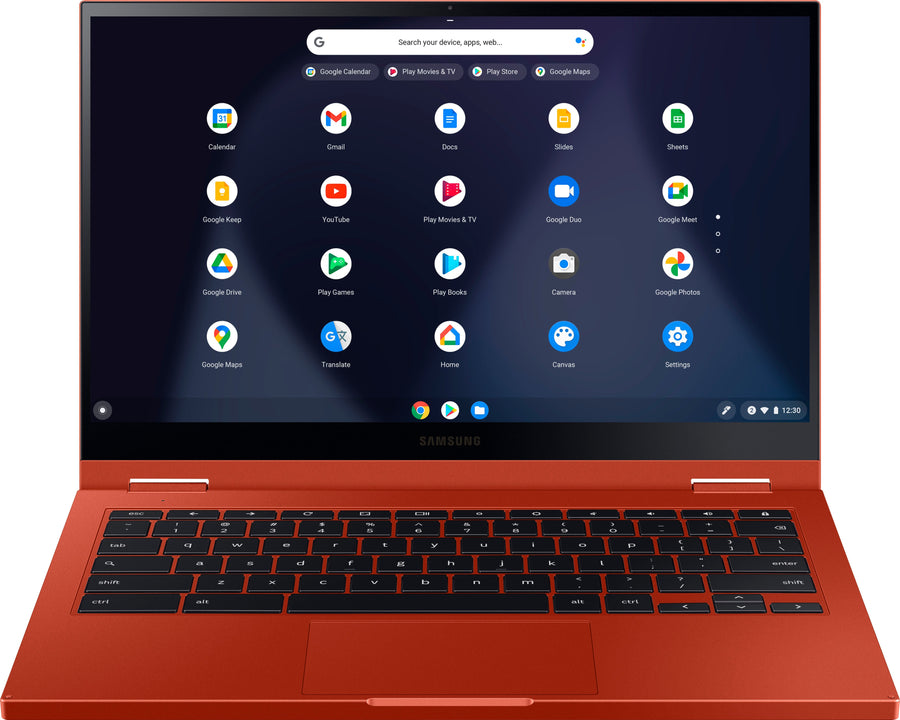 Samsung - Galaxy Chromebook 2 - 13.3" QLED Touch-Screen - Intel® Core™ i3 - 8GB Memory - 128GB eMMC - Fiesta Red_0