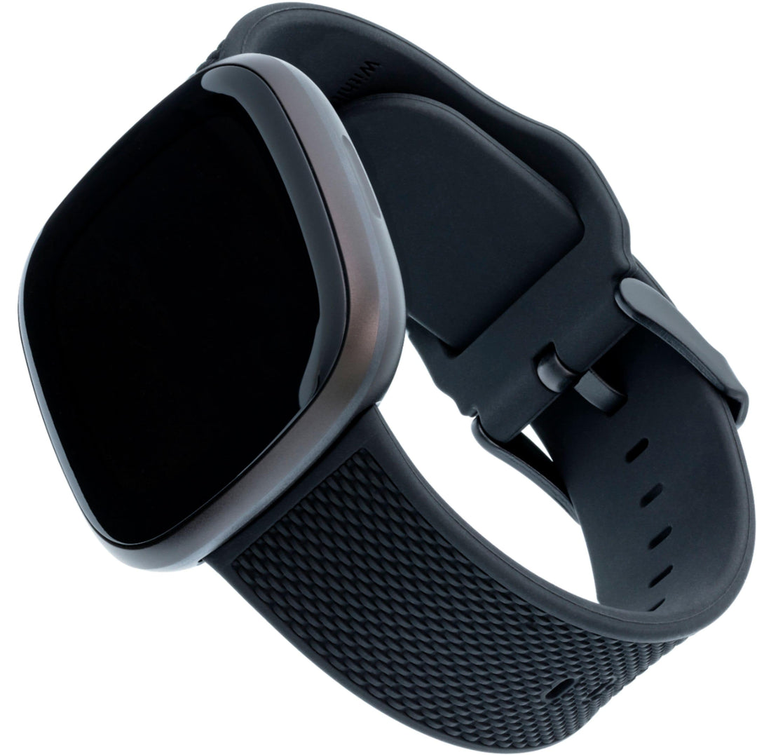 WITHit - Band Kit for Fitbit Versa 3 and Fitbit Sense (3-Pack) - Black Mesh/Bluestone Sport & Black Woven Silicone_2