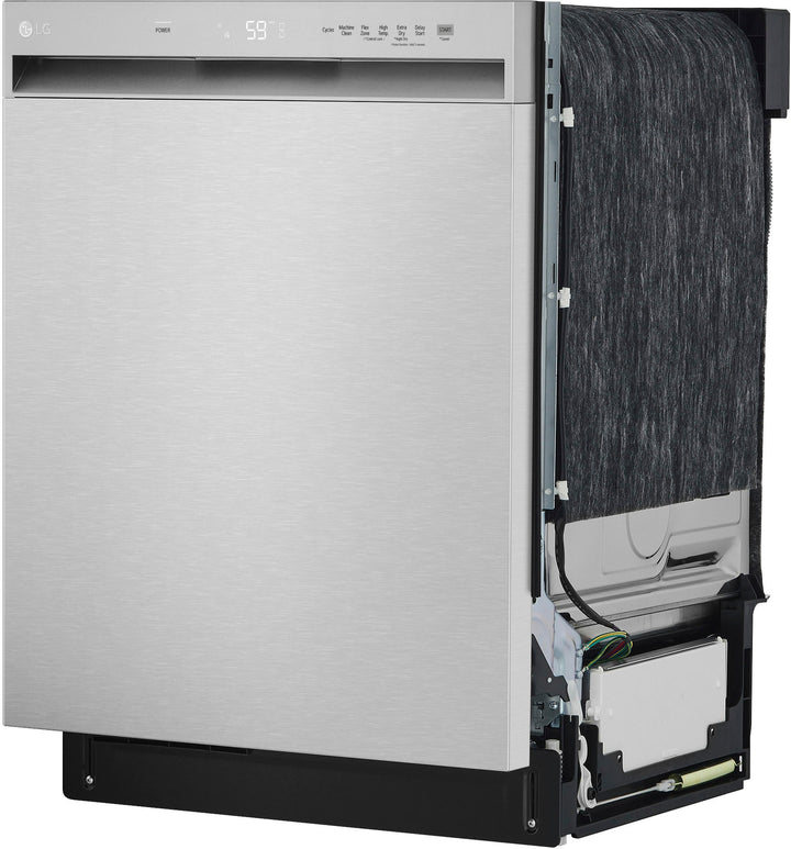 LG - 24" Front-Control Built-In Dishwasher with Stainless Steel Tub, QuadWash, 50 dBa - Stainless steel_1