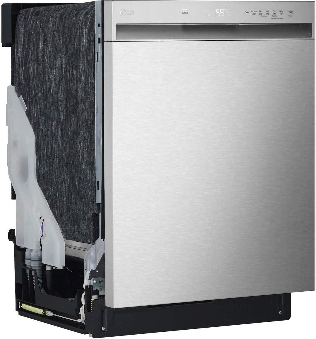 LG - 24" Front-Control Built-In Dishwasher with Stainless Steel Tub, QuadWash, 50 dBa - Stainless steel_10
