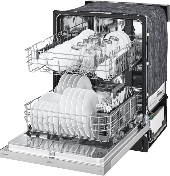 LG - 24" Front-Control Built-In Dishwasher with Stainless Steel Tub, QuadWash, 50 dBa - Stainless steel_4
