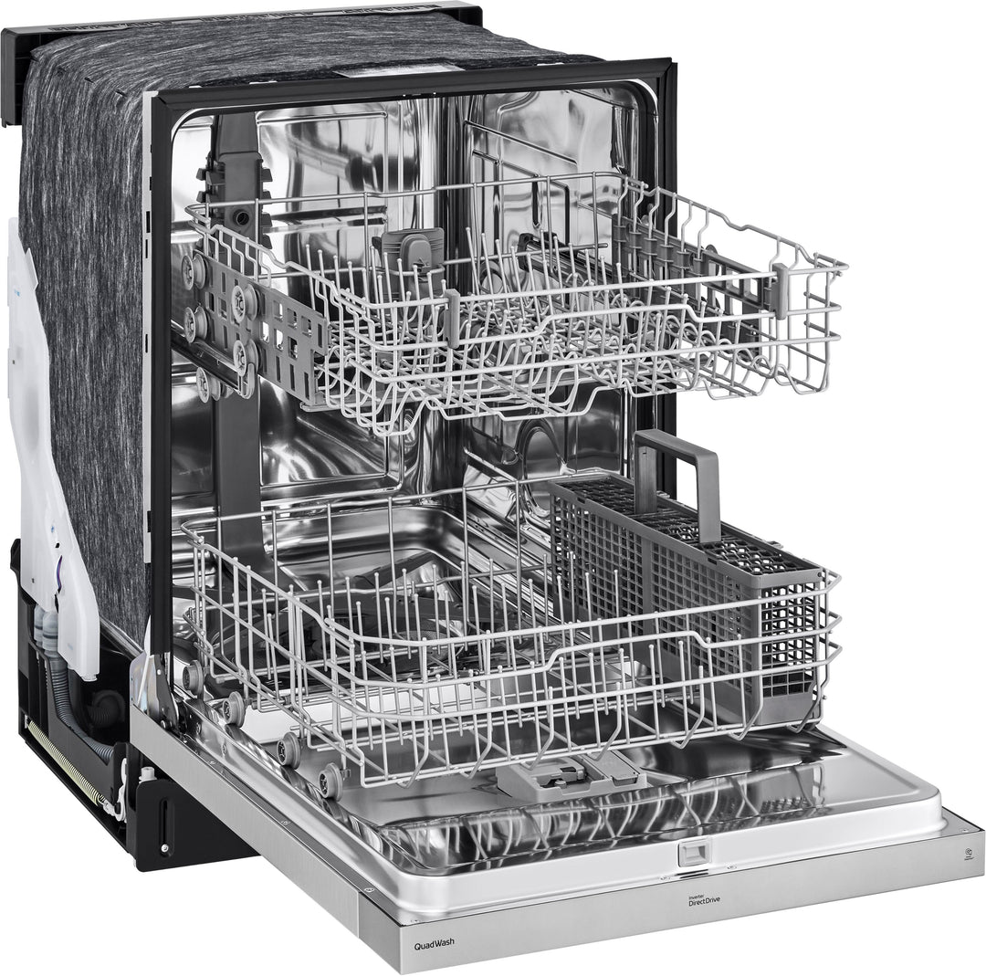 LG - 24" Front-Control Built-In Dishwasher with Stainless Steel Tub, QuadWash, 50 dBa - Stainless steel_3