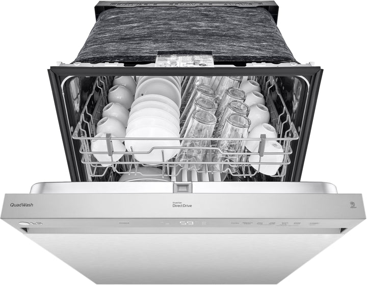 LG - 24" Front-Control Built-In Dishwasher with Stainless Steel Tub, QuadWash, 50 dBa - Stainless steel_11