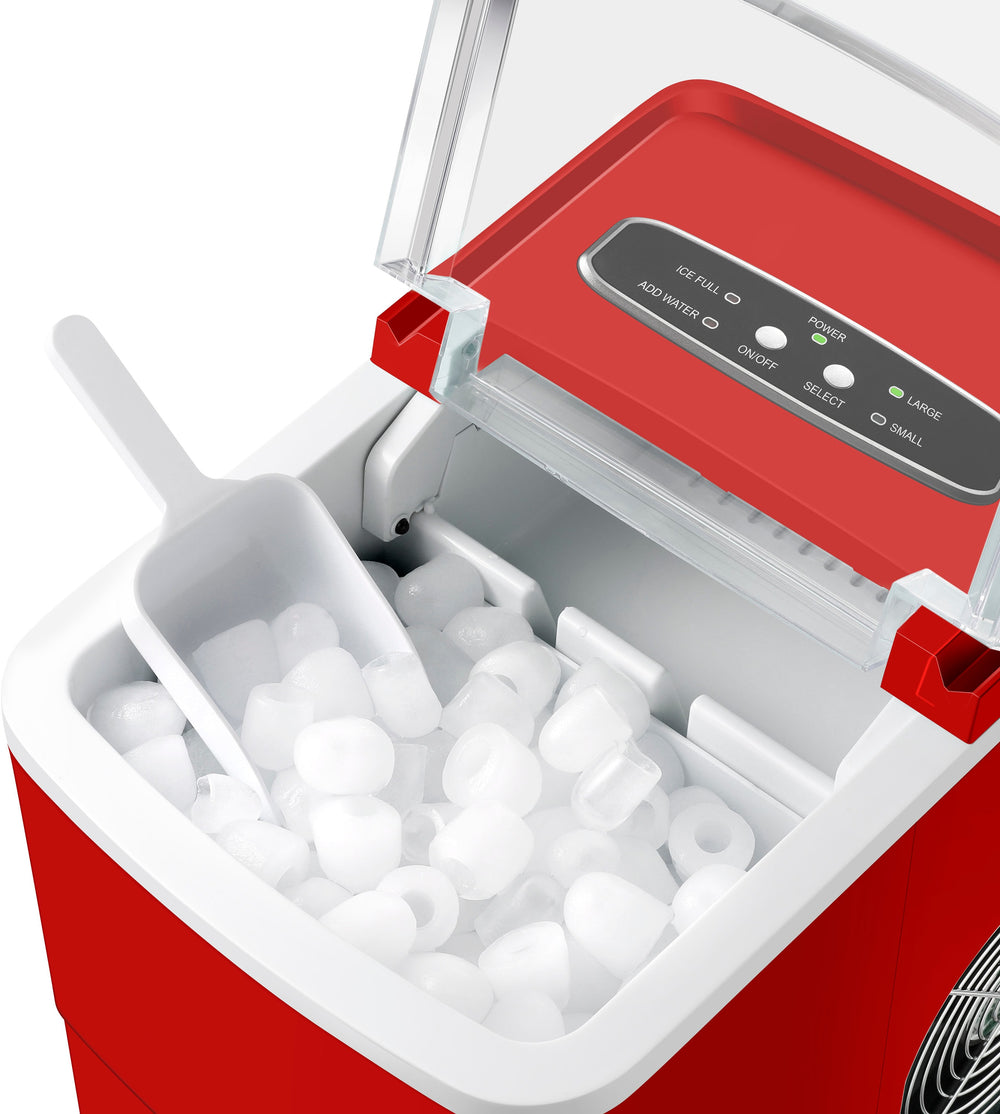 Insignia™ - 26 Lb. Portable Icemaker with Auto Shut-Off - Red_1
