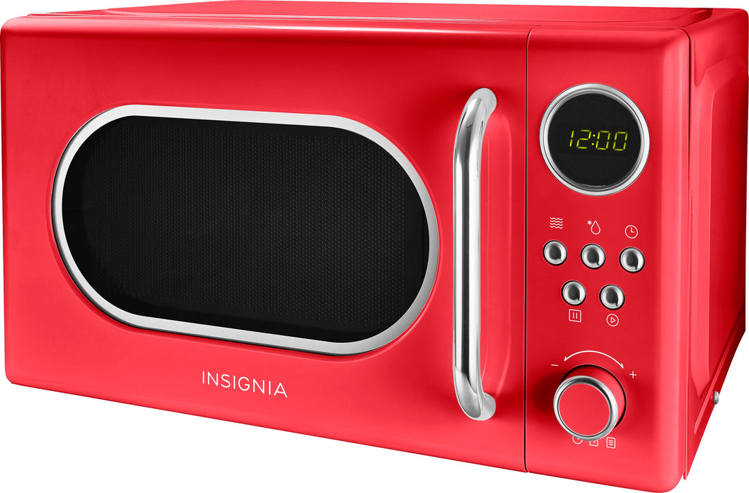 Insignia™ - 0.7 Cu. Ft. Retro Compact Microwave - Red_5